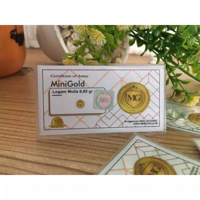 Logam mulia Mini gold 0,05gram