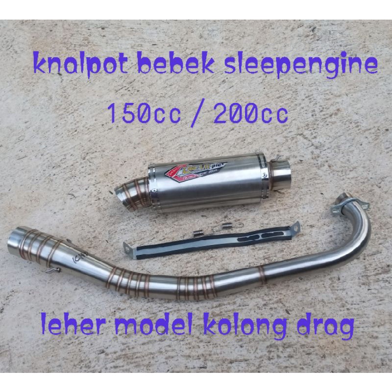knalpot racing creampie bebek 130 cc sleepengine 150cc sleep enginge 200cc jupiter z boreup vega r b