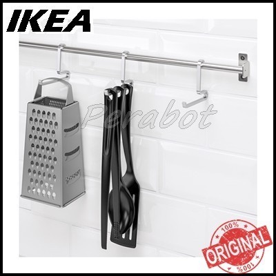 3p Pengait hook rak dapur gantungan sendok panci stainless L, ikea kun