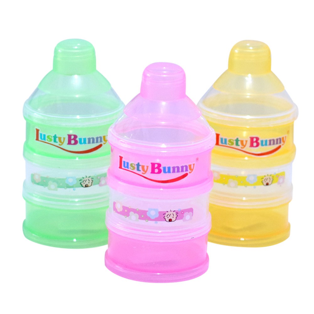 Container Susu Bayi LUSTY BUNNY / Tempat / Wadah Susu / alat makan bayi / botol susu Random BY-606TS