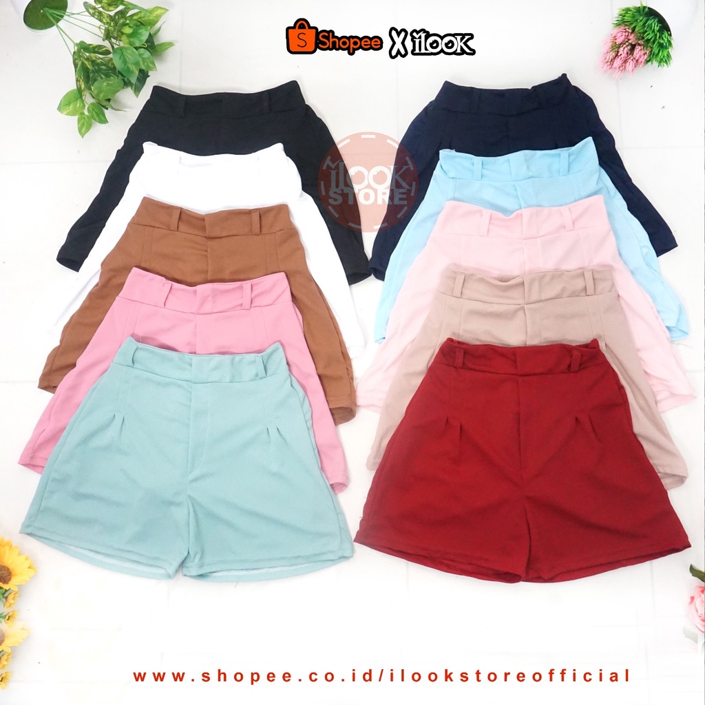 ilook | Emma Pant | Celana Pendek Emma | Celana Pendek Wanita | Celana Korean Style Bahan Crepe