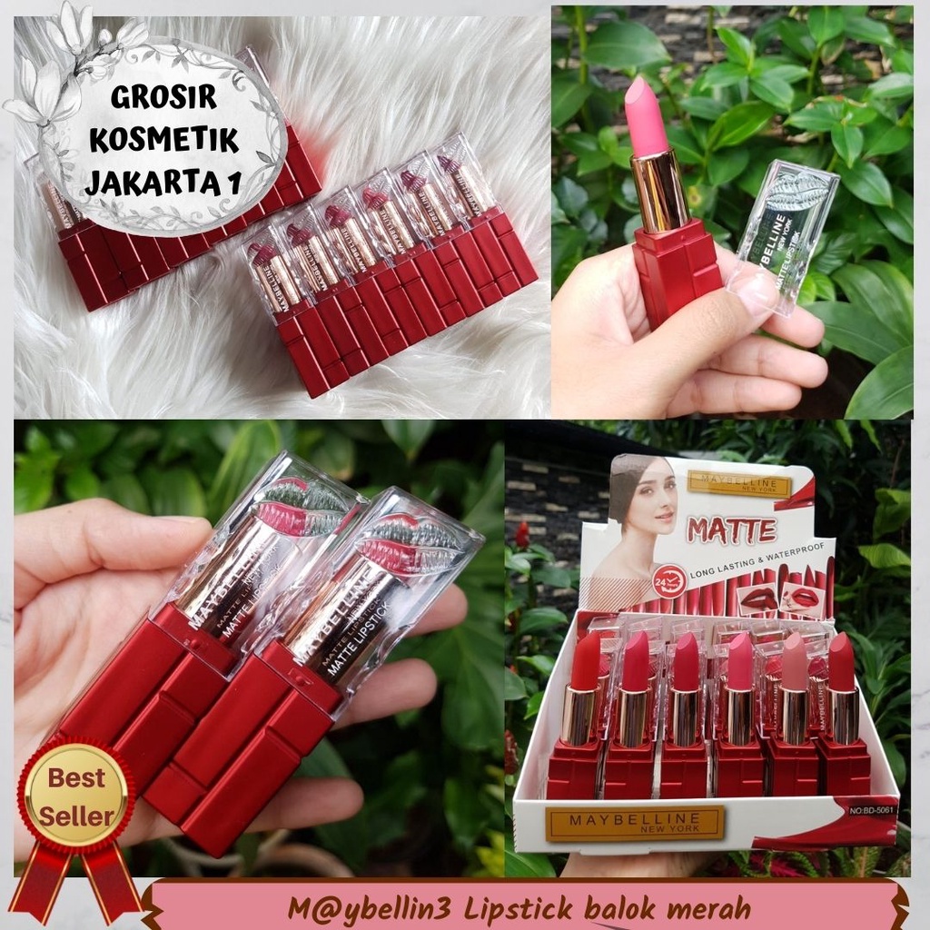 COD Ecer Grosir Maybelline Lipstick Balok Merah - Lipstcik Maybelline - Lip Stick Maybelline - Lipst