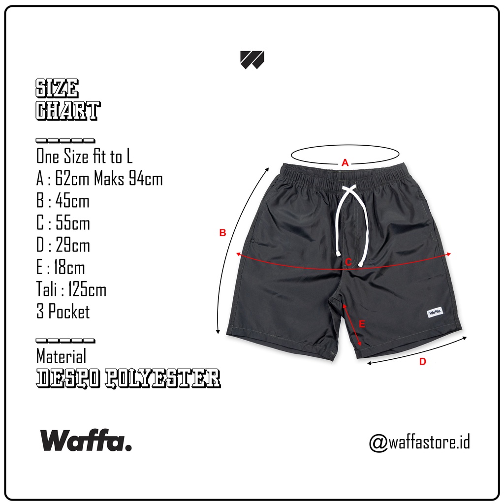 CELANA PENDEK BOARDSHORT / WALKSHORT POLYESTER CELANA PENDEK WATERPROOF