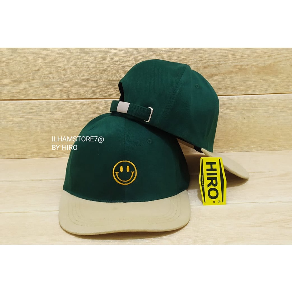 [COD]Topi Snapback Bordir SMILE EMOGI New Model/Topi Hiro Terlaris/Topi Distro Keren