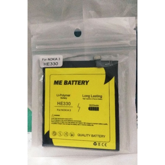 BATRE BAT BATERAI NOKIA 3/HE330 ORI