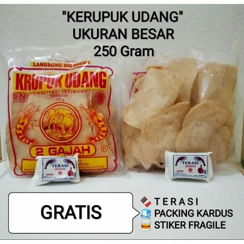 

KRUPUK UDANG BESAR CAP 2 GAJAH