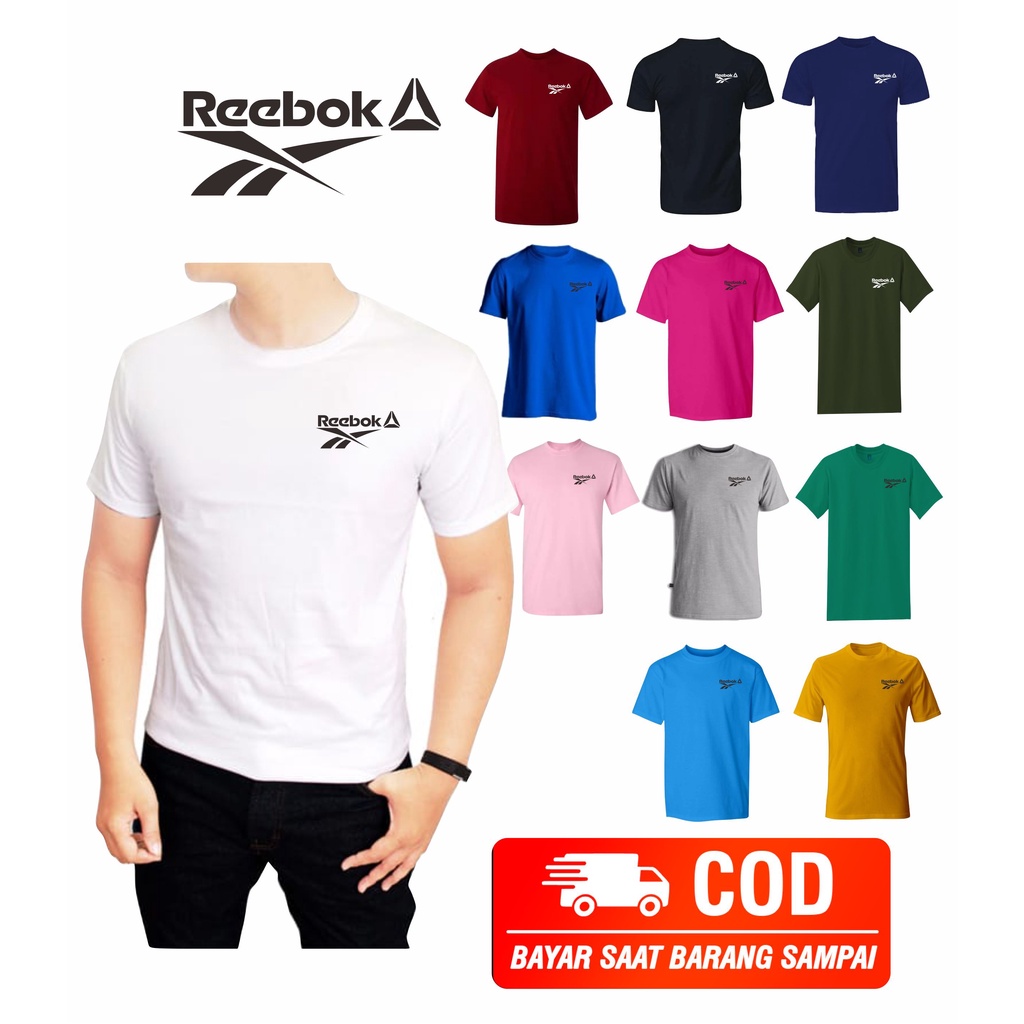 KAOS OBLONG LOGO REEBK TSHIRT DEWASA COTTON COMBED