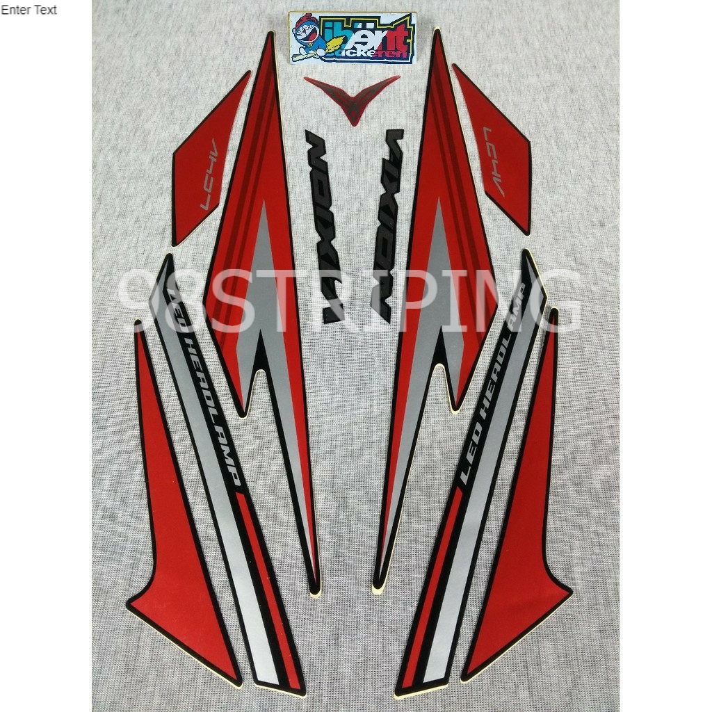 STIKER STRIPING LIS STANDAR ORI YAMAHA VIXION MERAH TAHUN 2017 2018