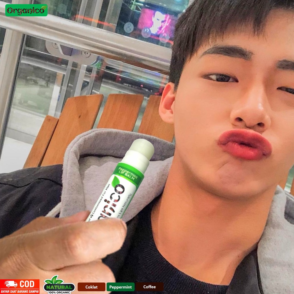 Pemerah Bibir Pria Pelembab Bibir Perokok Lip Balm Organico