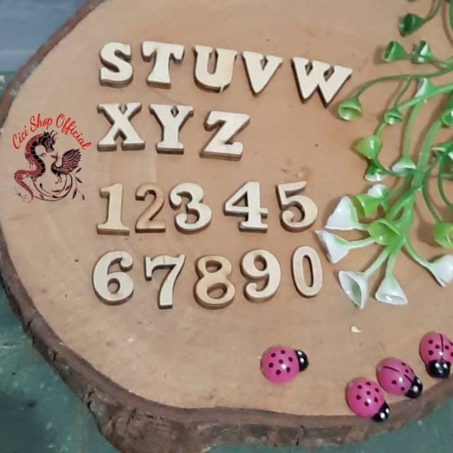 S-9 huruf abjad/kayu inisial nama/inisial huruf angka/abjad mahar/inisial kayu