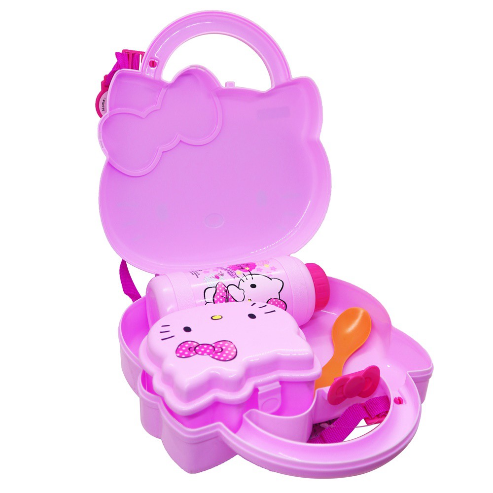 Tempat Bekal Makan Set Hello Kitty Summer Cupid School Box Plus Tali