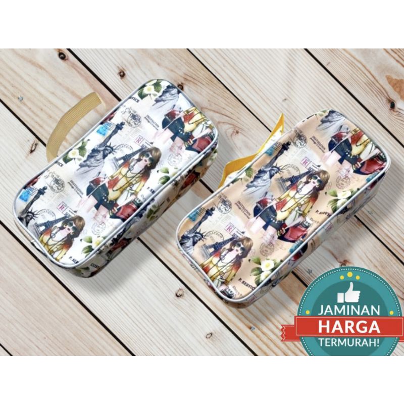 Kotak Pensil Motif Kartun Lucu Unik / Kotak Pulpen-Cewek Paris