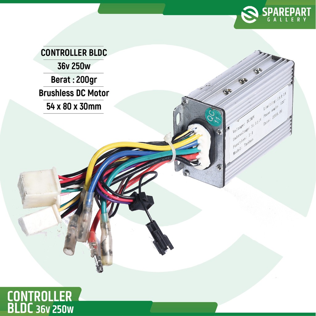 Controller brushless sepeda listrik 36v DC 250w