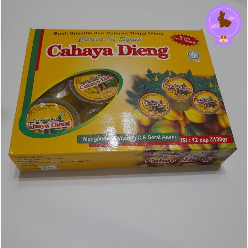 

Carica Cahaya Dieng Kemasan Dus ( 12 Cup )