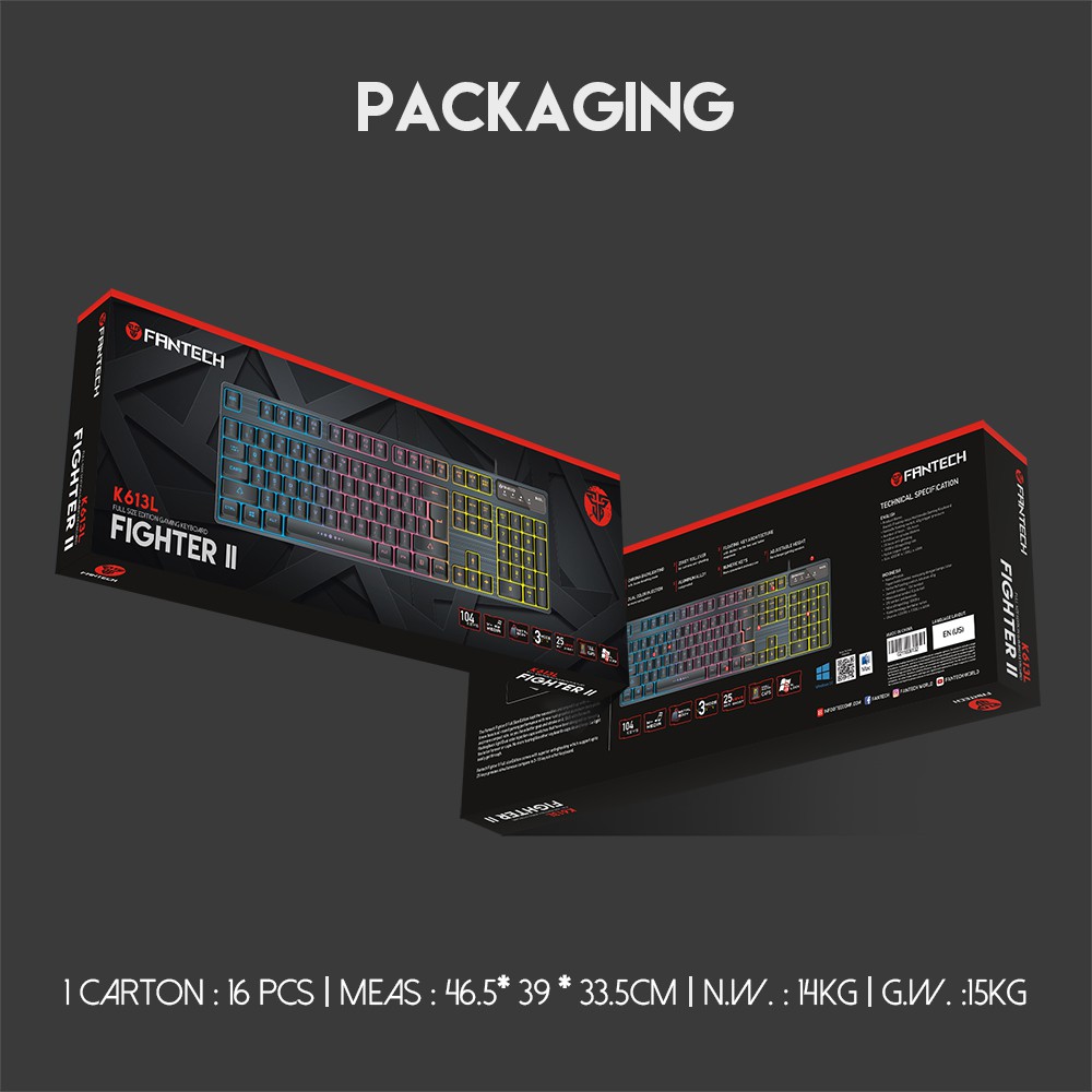 Keyboard Fantech Fighter K613L - RGB Gaming Keyboard