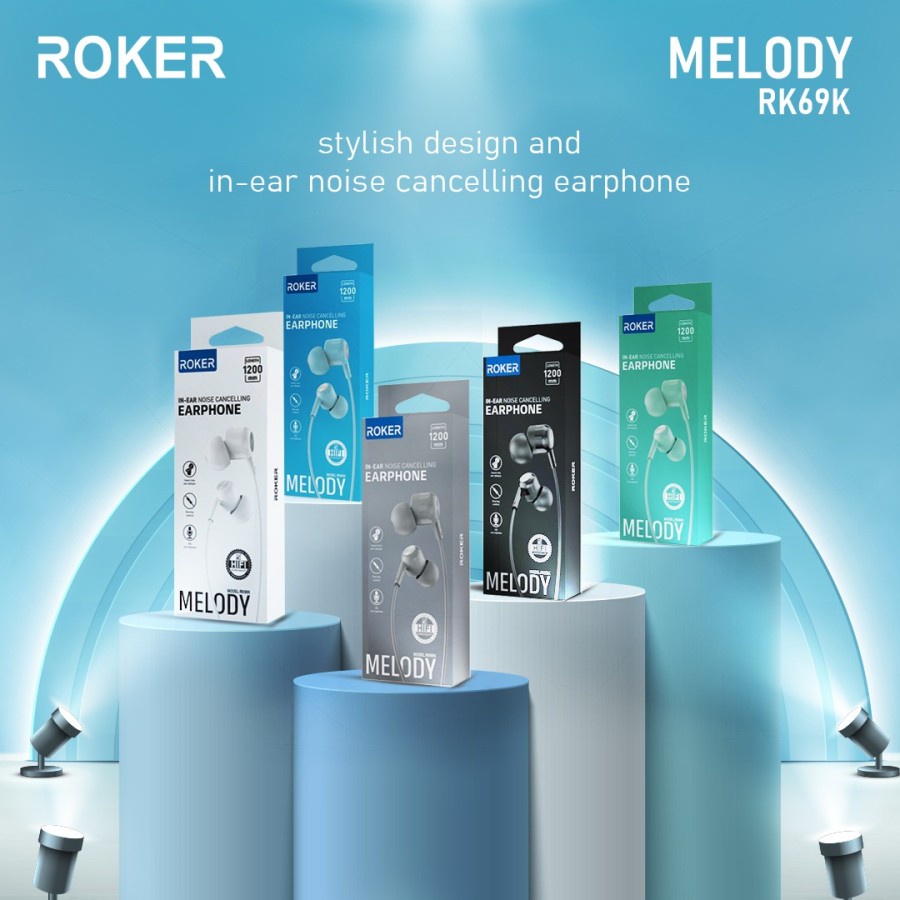 HEADSET - EARPHONE - HF ROKER MELODY RK69K HANDSFREE ROKER MACARON