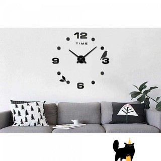 Jam Dinding DIY Giant Wall Clock Burung - [Hitam] Citcatlife | Shopee