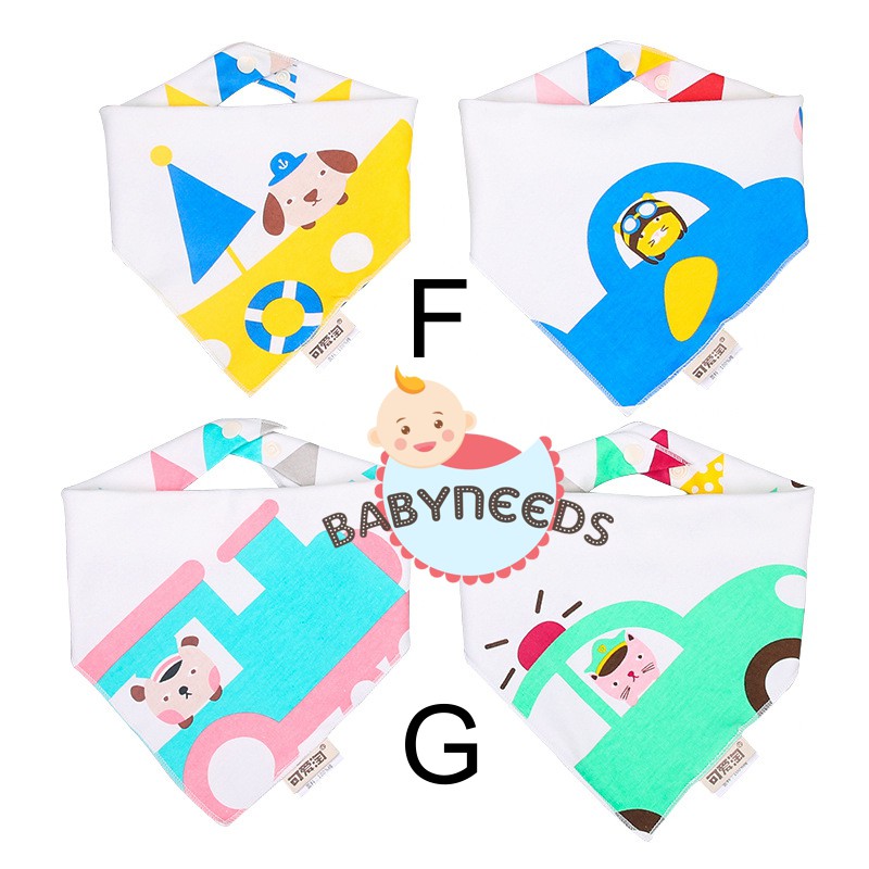 Bib / Slabber / Handuk Air Liur Bayi Bahan Katun Segitiga tadah air liur bayi slabber makan