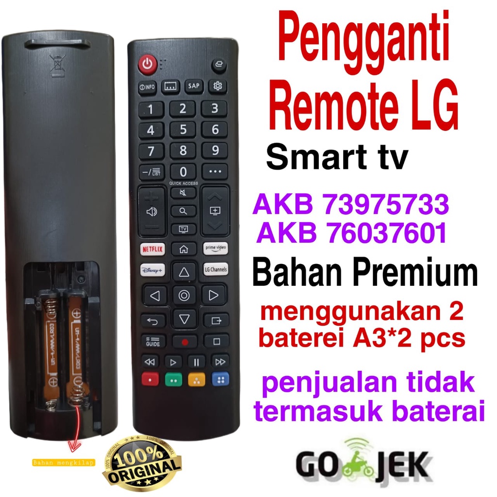 REMOTE PENGANTI TV LED SMART TV LG 504 BAHAN PREMIUM