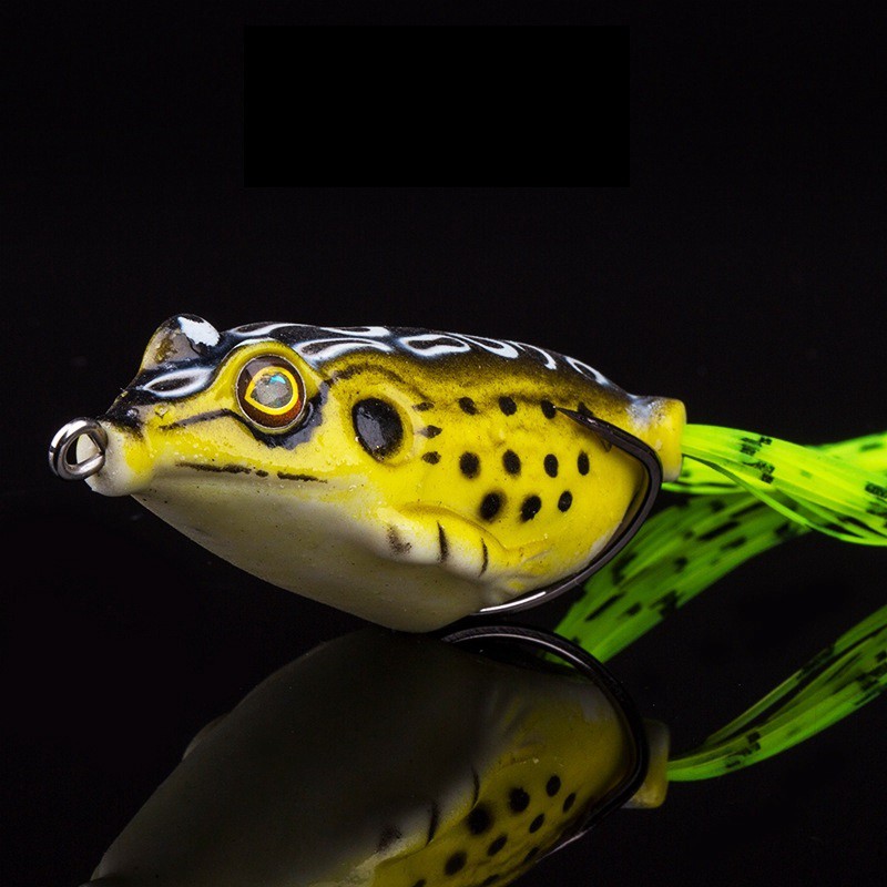 SYFishing 1Pcs Umpan Pancing Bentuk Katak Lembut Ukuran 4cm/5cm/5.5cm Dengan Kail Ganda Fishing Lure Floating Bait