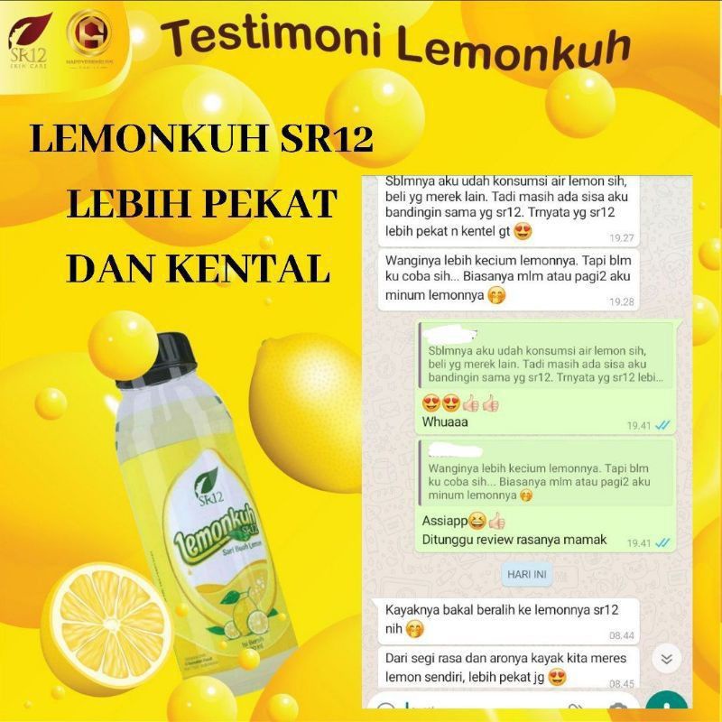 

SR12 LEMONKUH 99,96% SARI BUAH LEMONMENINGKATKAN SISTEM KEKEBALAN TUBUH