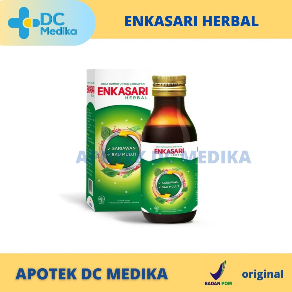 ENKASARI HERBAL  120 ml/ OBAT KUMUR UNTUK SARIAWAN / OBAT KUMUR