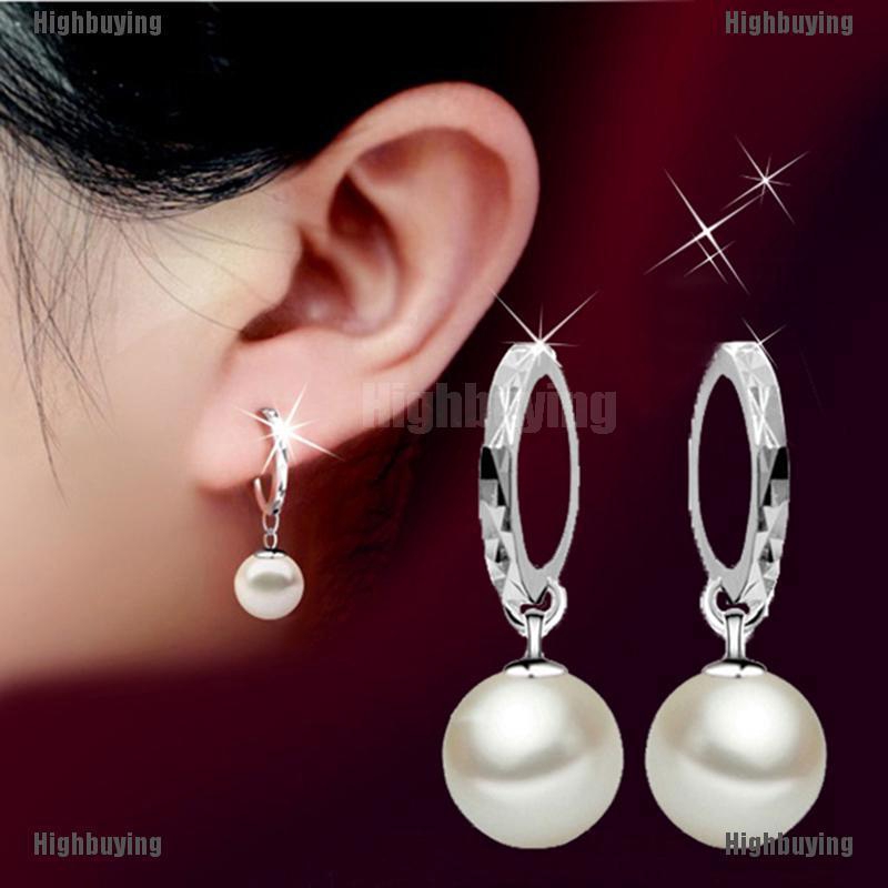 Anting Tusuk Model Mutiara Lapis Silver Untuk Wanita