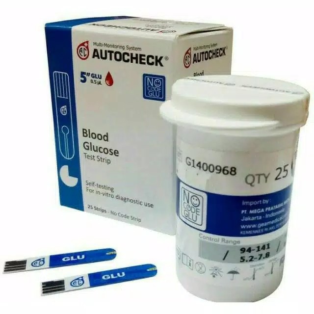 Autocheck Strip Gula Darah Blood Glucose Alat Cek Kadar Gula Darah -  ACG