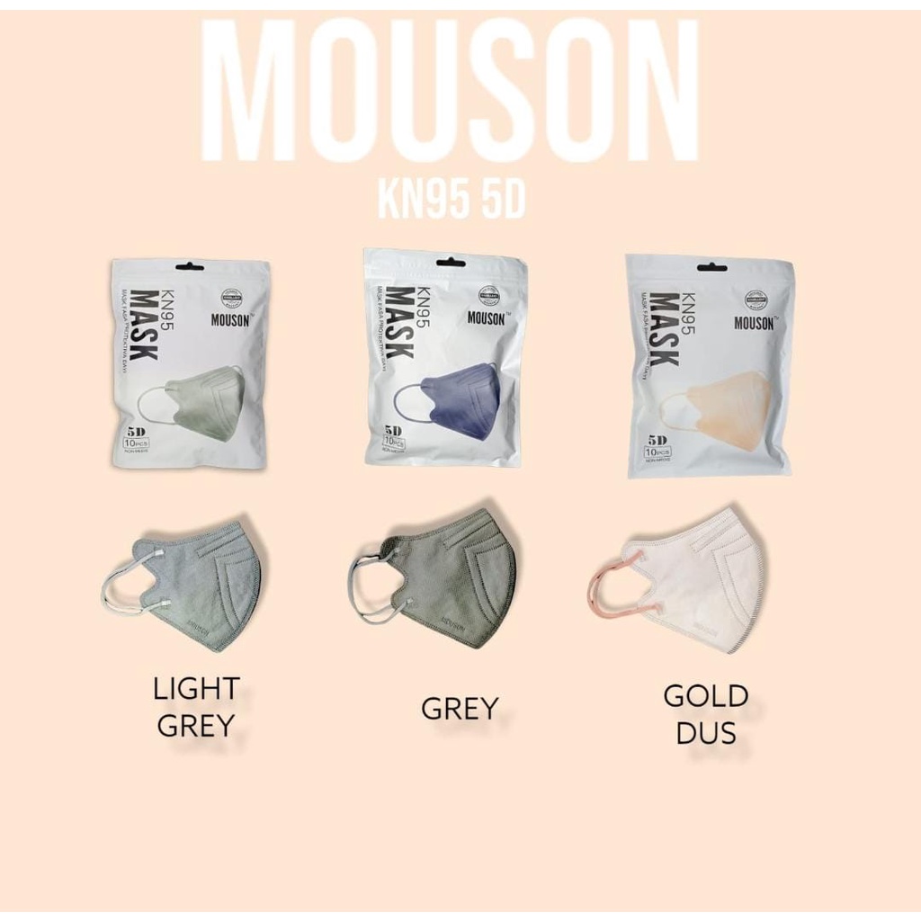 NEW 5D KN95 MOUSON - MASKER MOUSON KN95 5D 5PLY EMBOS - ORIGINAL BRANDS