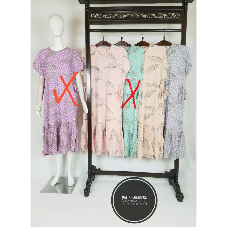 Daster Batik Pekalongan Daster Busui  Daster Sanira Resleting All Size Batik Paradesa By Batik Huza