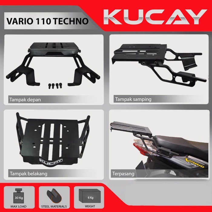 Bracket Box Motor Kucay Vario 110 techno - Breket Kucay Vario lama karbu