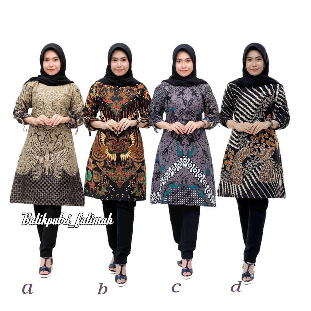 Jual Atasan Batik Wanitatunik Batik Modern Monalisa Batik Kantor Stylish New Trendy Terbaru 