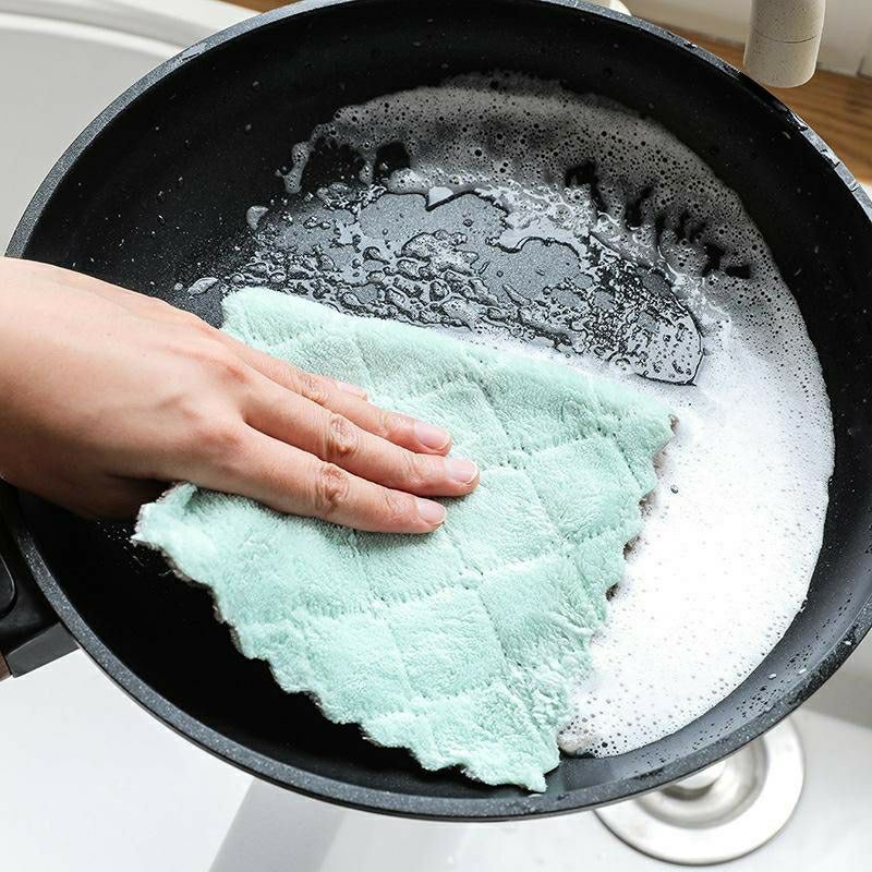 kain lap dapur microfiber anti minyak mobil piring serap air murah