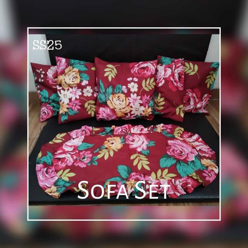 Sarung bantal tamu sofa set termurah