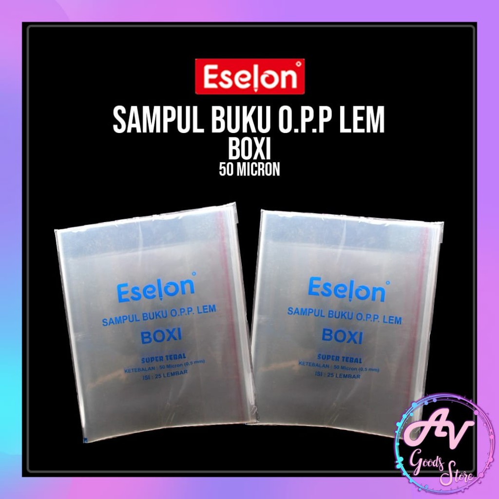 

sampul buku plastik bening transparant / SAMPUL BUKU OPP BOXI ESELON 50mic