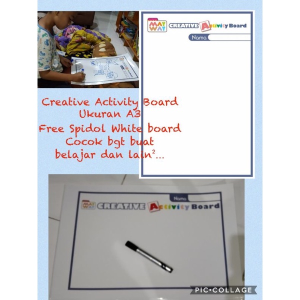 

Creative Activity Board, Kertas Tulis Bisa Dihapus.