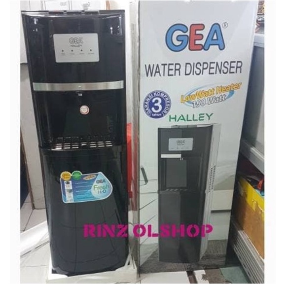 GEA Dispenser Galon Bawah Halley 3 Kran Hot Cool Normal Kompressor