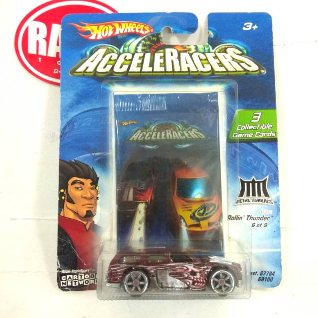 Hot wheels ACCELERACERS ROLLIN THUNDER MARUN mobil balap track r34 EF