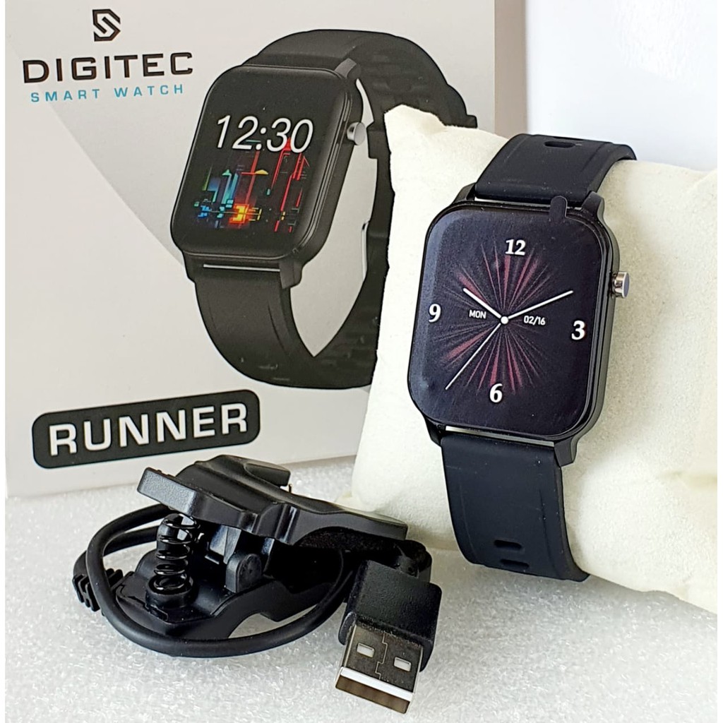digitec runner smartwatch wanita warna hitam
