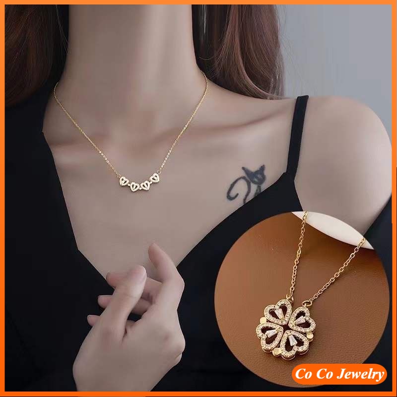 Four-leaf Clover Necklace Wear More Female Design Sense, High Sense of Personality Ins Tide Necklace