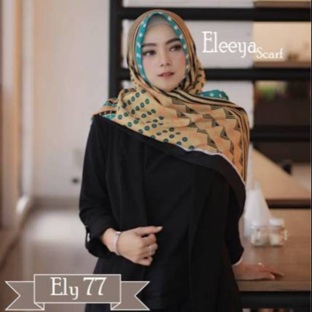 HIJAB SEGIEMPAT MOTIF ELY 77 II Eleeya Scarf