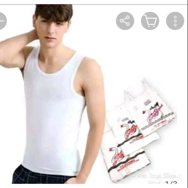  Kaos  dalam pria swan brand size 34 36 38 40 42 ukuran  