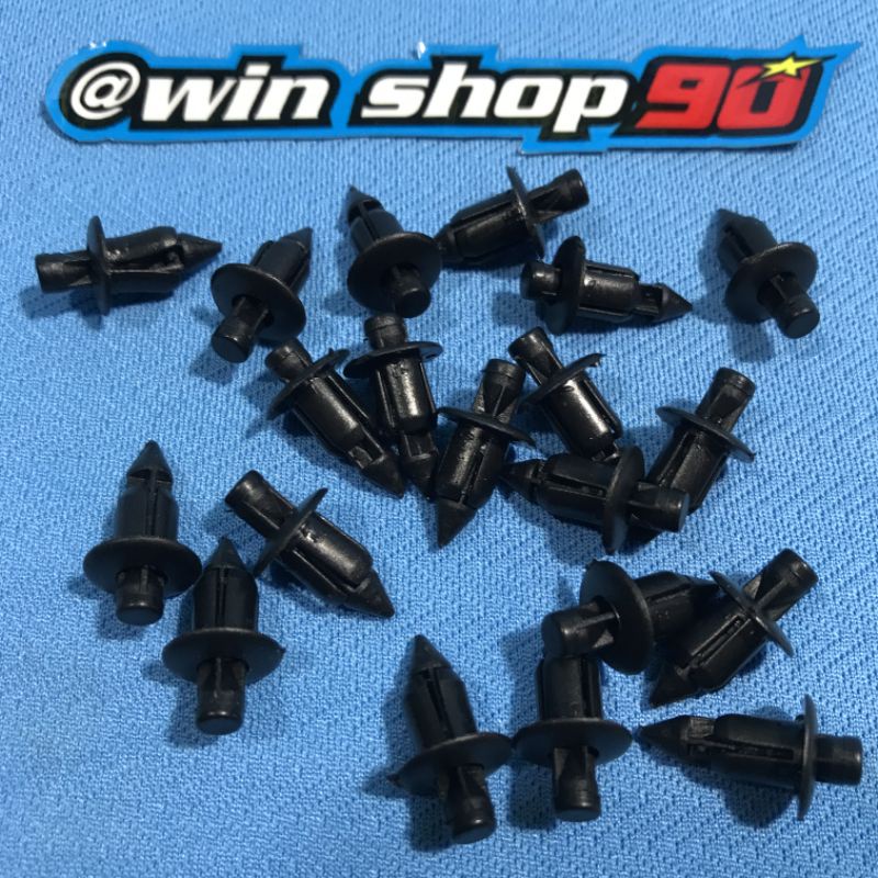 Kancing klip plastik Klip Rivet Body motor isi 10 / 20 pcs