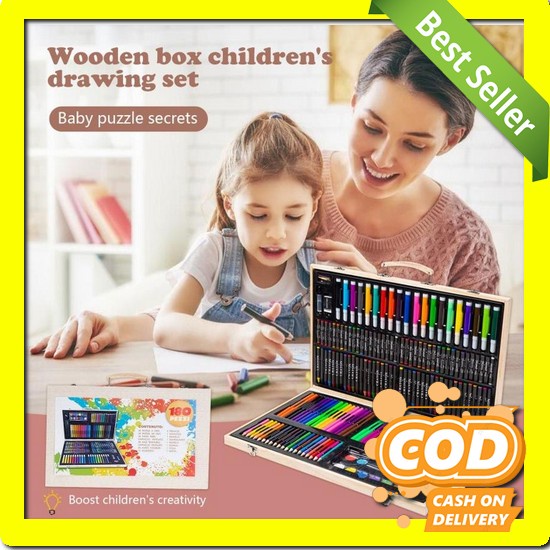 

⇸ High Quality Crayonlab Isi 36 Dan 24 Anti Kotor Di Tangan Non Toxic Crayon Set 180Pcs Box Kayu