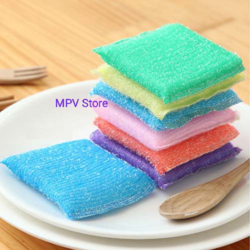 Sponge Cuci Piring Warna Warni l Sponge Cuci Serbaguna