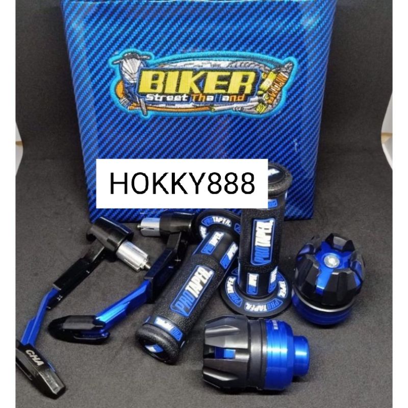 Paketan kulit jok karbon + proguard robot + jalu as roda + handgrip Protaper new universal