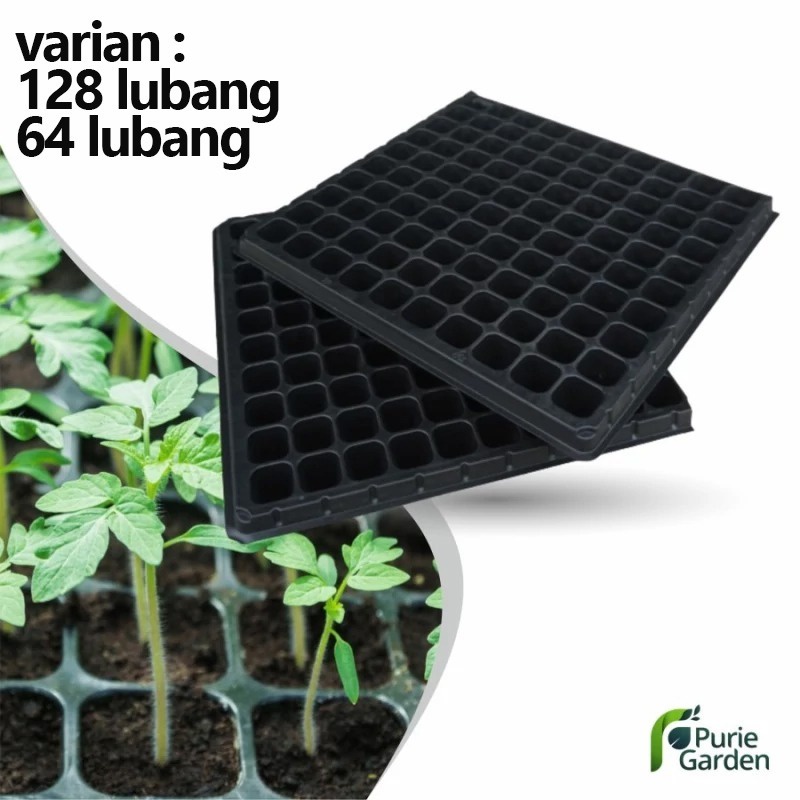 Tray Semai Pot Tray Penyemaian Bibit Tanaman 128 &amp; 64 Lubang PG SBY