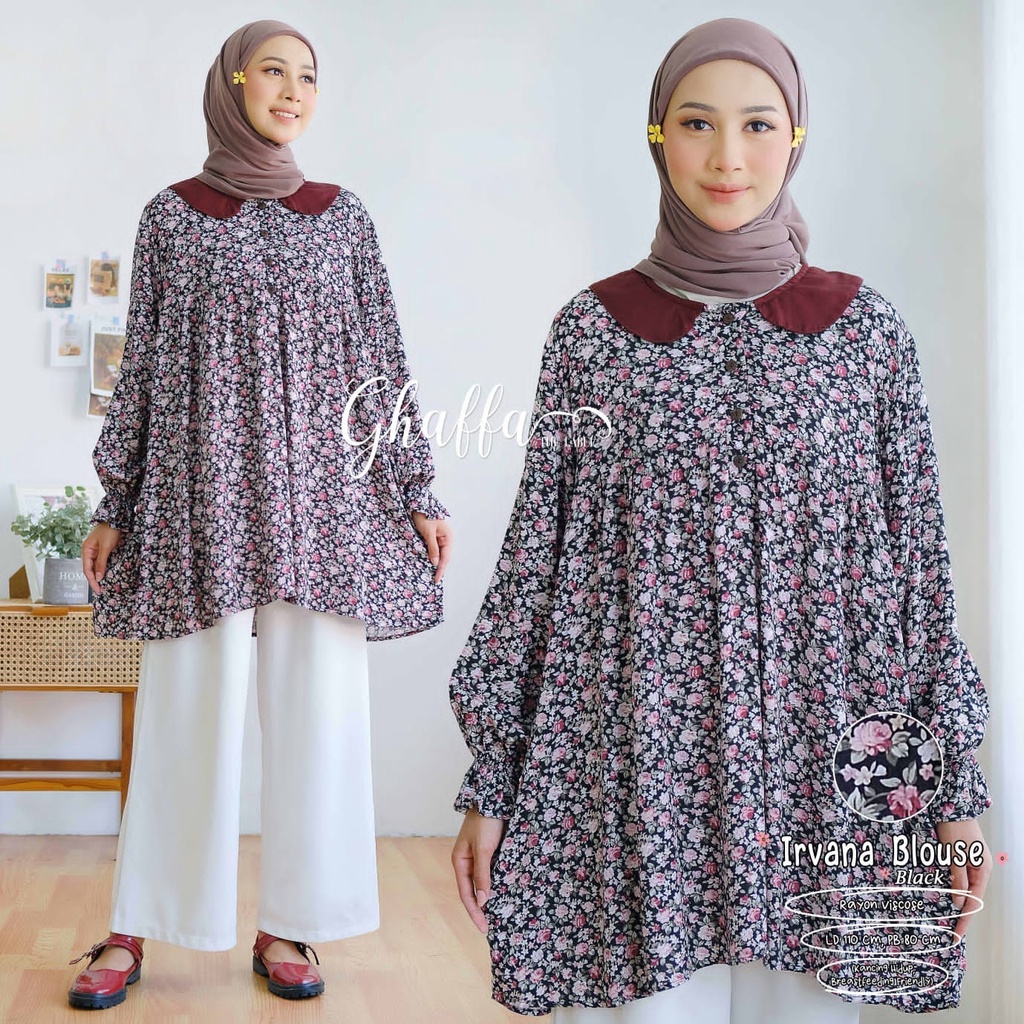 BLOUSE WANITA LENGAN PANJANG / BLOUSE RAYON PREMIUM / BAJU WANITA LENGAN PANJANG