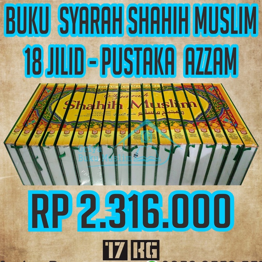 Buku Syarah Shahih Muslim An-Nawawi 1 Set 18 Jilid Lengkap