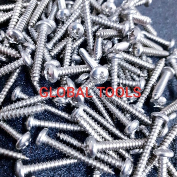 Harga Turun  Skrup stainless 6 x 12 sekrup ss 304 Screw PH ss 6x12 pan head ss Tools global